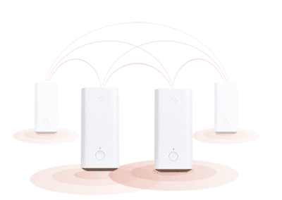 Vilo routers that are meshed to provide whole home coverage